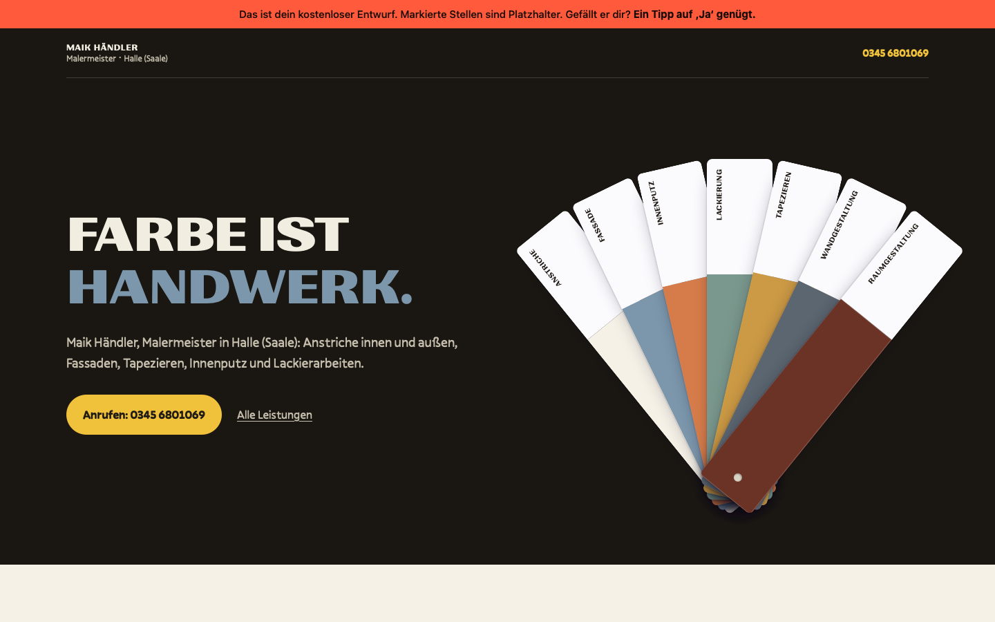 Weiche B, Desktop, erste Ansicht