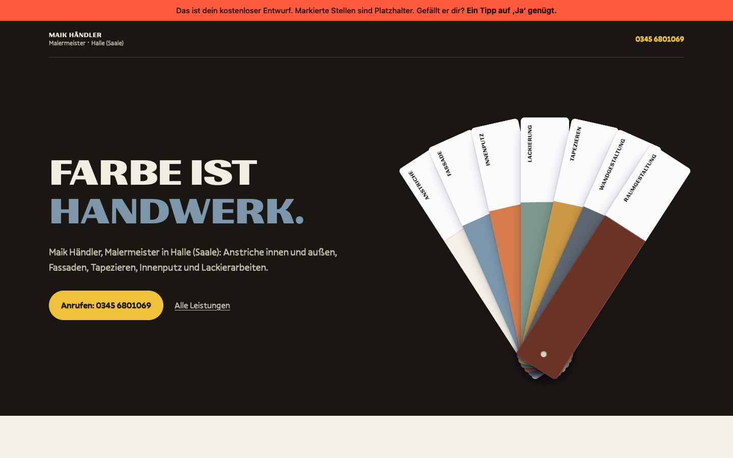 Weiche B, Fächer öffnet sich